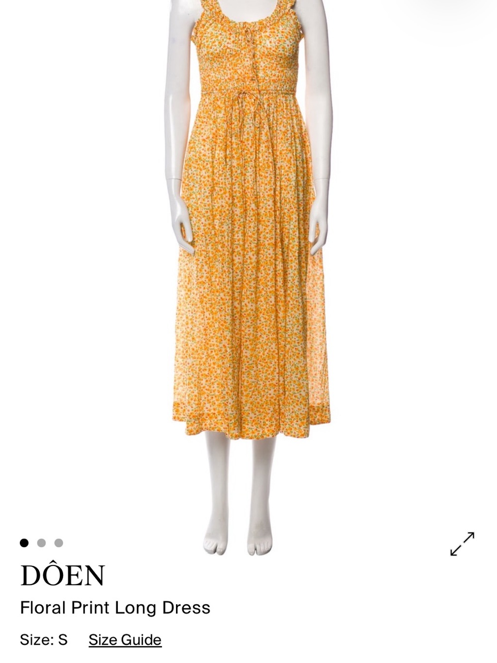 Doen Yellow orange floral dress